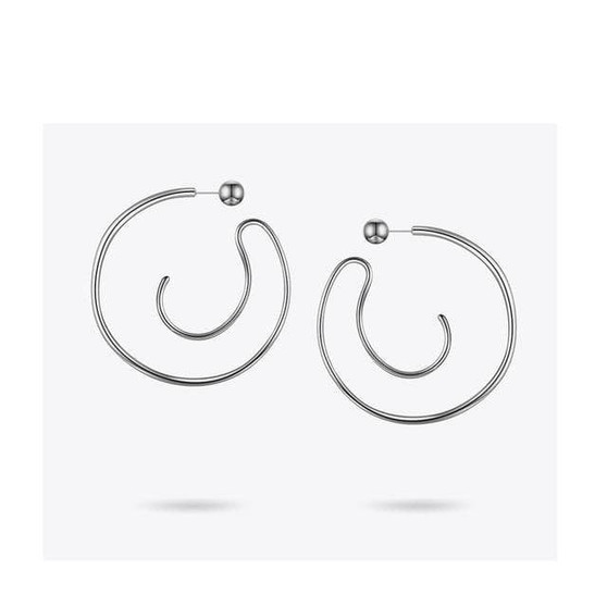 Big Circle Hoop Earrings