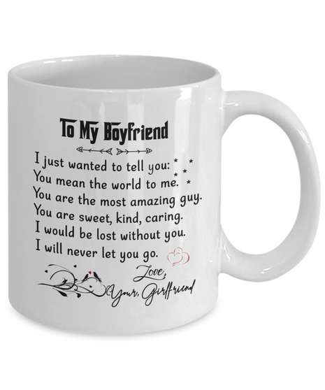 To my boyfriend: Gift for Christmas 2018, Christmas gift ideas for boyfriend, Merry Christmas, boyfriend coffee mug, to my boyfriend coffee mug, best gifts for boyfriend, birthday gifts for boyfriend, boyfriend and girlfriend coffee mug 547