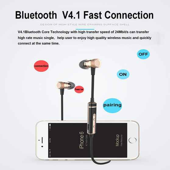 High Quality Bluetooth Earphone Wireless Sport Running Headset With Mic