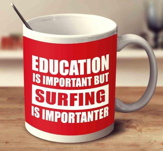 Education Is Important But Surfing Is Importanter MUG
