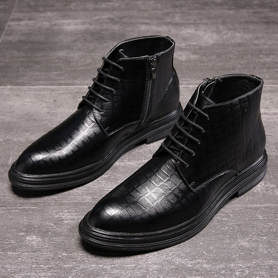 New Style Men Leather Ankle Boots