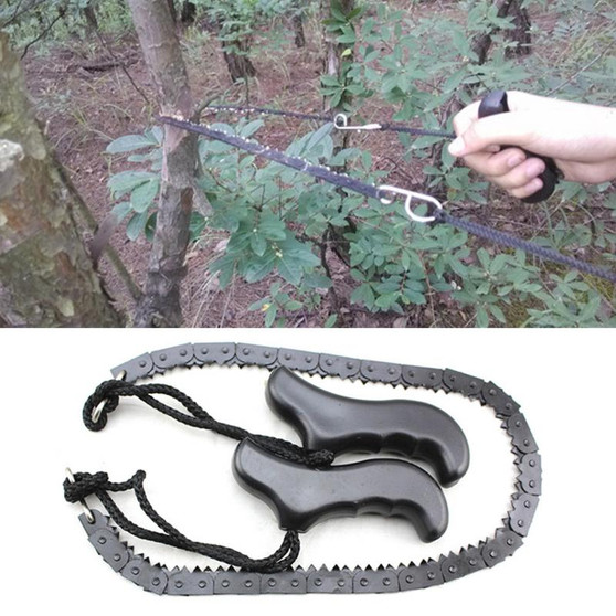 48cm Outdoor Survival Pocket Hand Chain Saw with Comfort Grips