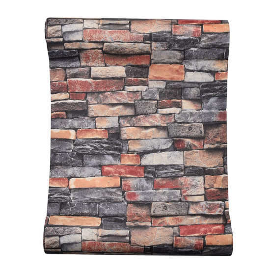 Vintage Rustic Stone Brick Wallpaper