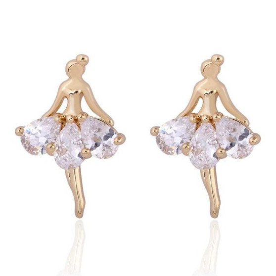 The Aminta Crystal Ballerina Earrings