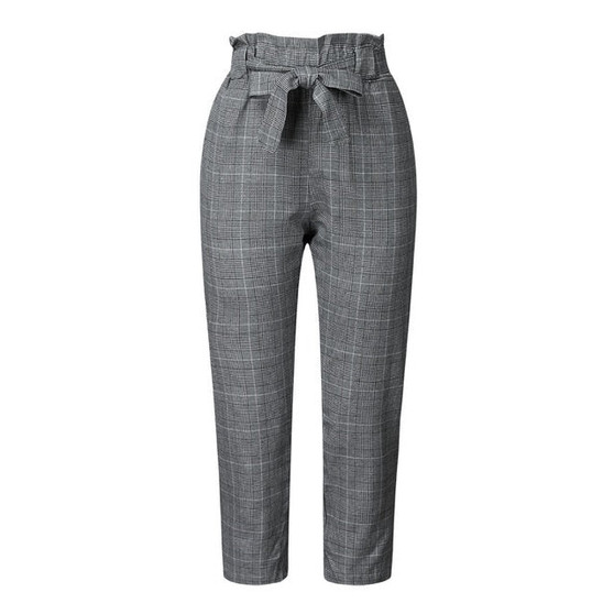 Vintage Gray Gril Casual Pants Women Pants Trousers Female 2020 Spring Streetwear Capris Summer Pant