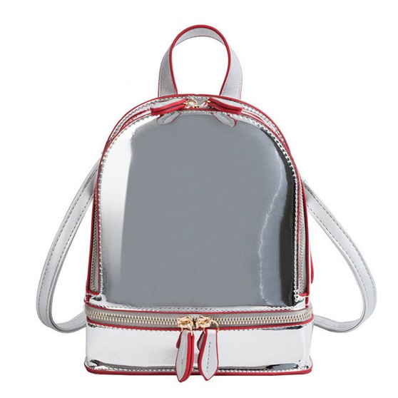 Girl patent leather backpack mini school bag new fashion luxury 16inch PU leather sequin school bag convenient casual travel bag