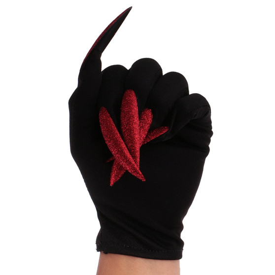 Scary Devil Cosplay props Red Glitter Nails Halloween Party Gloves Costume Fancy Dress friend gift