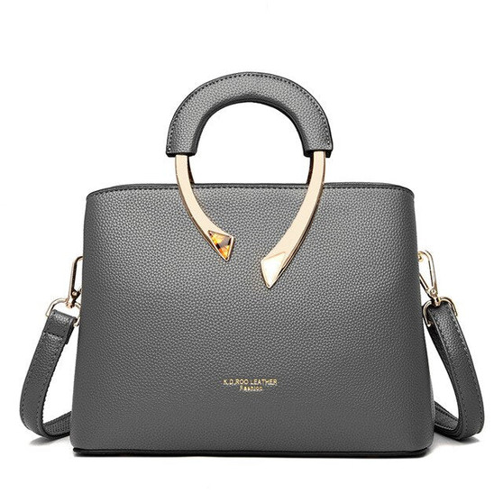 Designer Metal Handle Women Leather Handbags Crossbody Bags For Women Shoulder Messenger Bags High Quality Ladies Top-Handle Bag