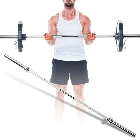 6FT 1.8m Heavy Duty Weight Training Lifting Barbell Dumbell Bar Body Building Fitness Accessory Home Gym Massage Tool