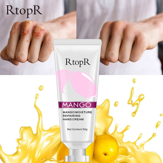 50g Moisturizing Hand Mask Hand Wax Mango Whitening Skin Care Exfoliating Calluses Hand Film Skin Hands Care Cream TSLM1