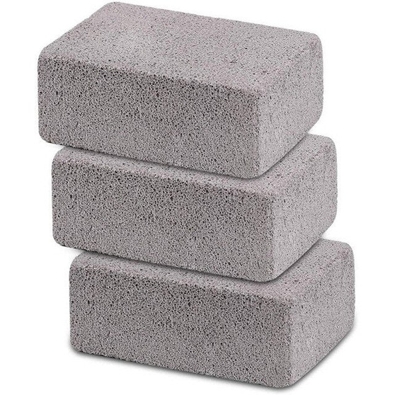 3pcs Barbecue Cleaning Brick Grey Brick Barbecue Net Cleaning Stone Pumice Cleaning Stone Home Outdoor BBQ Cleaning Tool Brush