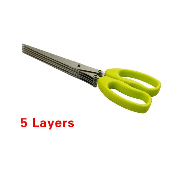 15CM Minced 5 Blades Stainless Steel Kitchen Scissors Herb Cutter Shredded Rosemary Scallion Cutter Herb Chopped Tool Cut 2020