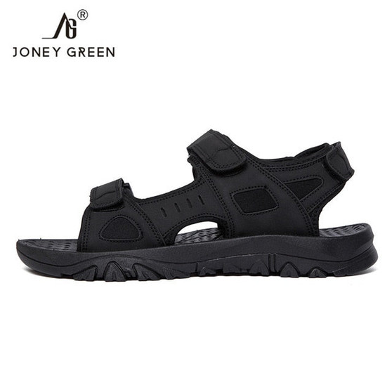 2020 New Men's Genuine Leather Sandals Shoe Summer Lightweight Non-slip Wear Men's Shoes Outdoor Beach Sandals Men Casual Shoe