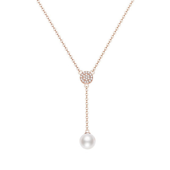 Thaya New Arrival S925 Silver Rose Gold Pearl Necklace Plated 18k 45cm Necklace Pearl Pendant Chain Fine Jewelry For Women Gift