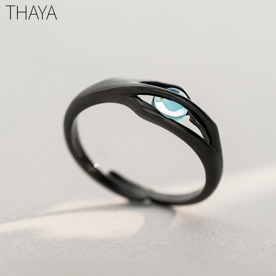 Thaya Original Design Sleeping Beauty Rings S925 Silver Handmade Crystal Rings for Woman Jewelry Gift