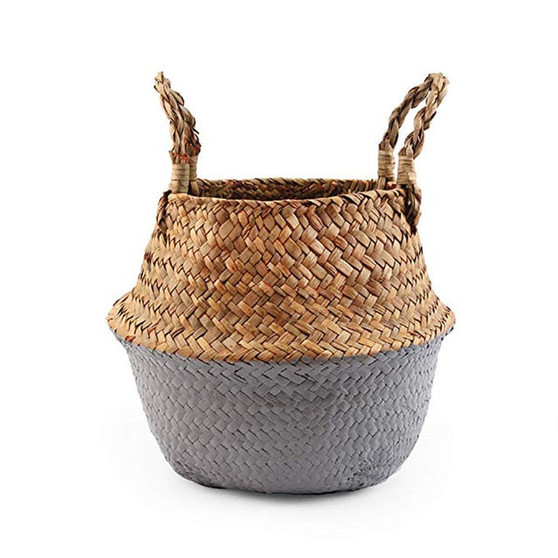 Storage Baskets laundry Seagrass Baskets Wicker Hanging Flower Pot Baskets Storage Flower Home Pot panier osier basket for toys