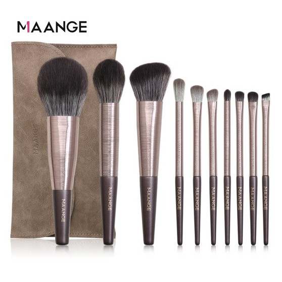 MAANGE 10/12/15Pcs Wooden makeup brushes set cosmetic foundation powder blush eyeshadow professional makeup brush beauty tools