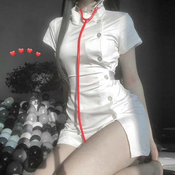 Sexy Dress Bdsm Bondage Nurse Cosplay Japanese Sexy Hot Sexy Nurse Uniform Dress for Sex Uniform Role Play Erotic Lingerie