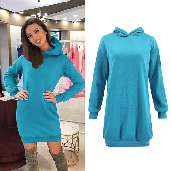 MIOFAR Autumn Winter New Fashion Women's Hooded Long-sleeved Long Coat Female Casual Sweatshirt Elegant Women's Clothing