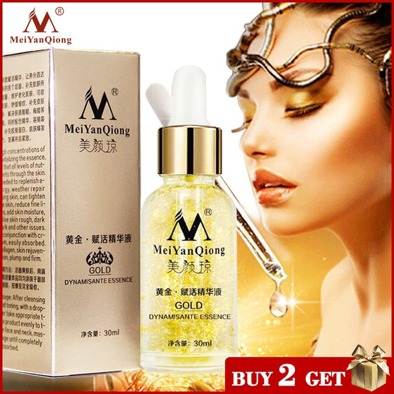 Skin Care 24K Gold Essence Day Cream Anti Wrinkle Face Care Anti Aging Collagen Whitening Moisturizing Hyaluronic Acid Ance