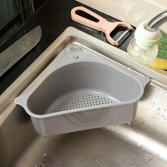 Corner Sink Strainer Triangle Storage Holder Multifunctional Drain Shelf Storage Rack Kitchen Sucker Storage Organization