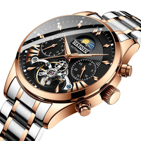 2020 new HAIQIN Mens Watches mechanical automatic watch men fashion business watch stainless steel Tourbillon Relogio Masculino