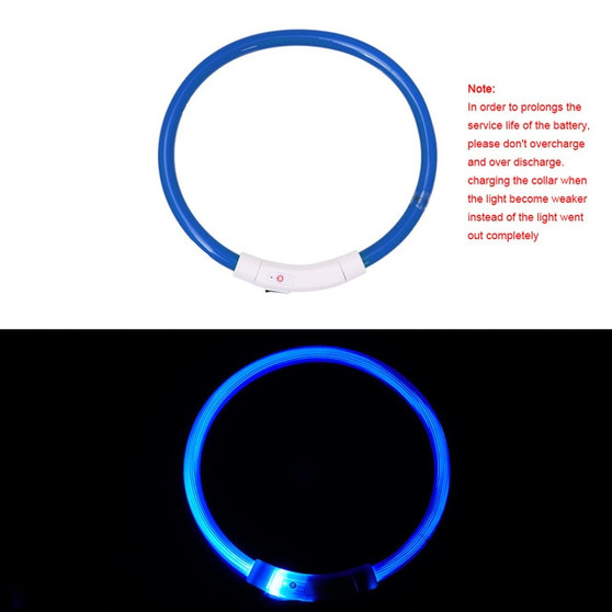 Rechargeable LED Tube Flashing Night Dog Collars