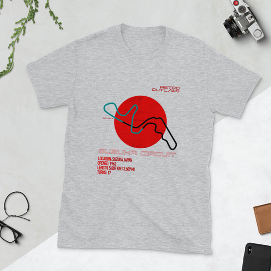 Suzuka Circuit Retro Race Track T-Shirt