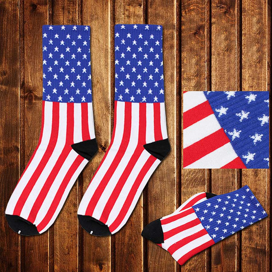 USA / American Flag Breathable Men Cotton Socks