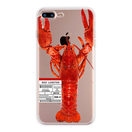 Lobster - Funny Soft TPU Case for iPhone 5 5S SE 6 6S 7 8 Plus X