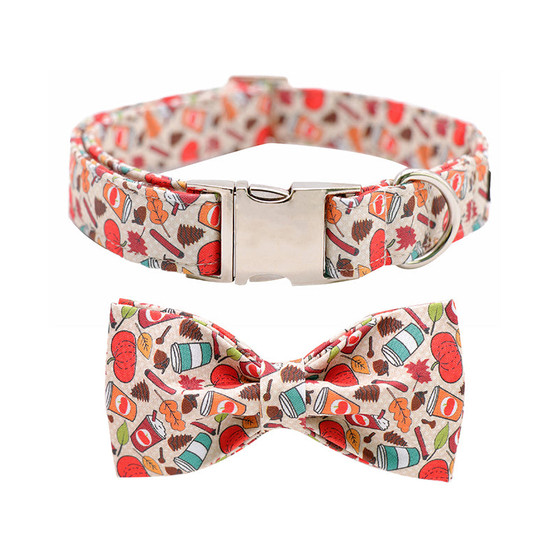 Fall Basics Dog Collar w/ Detachable Bow