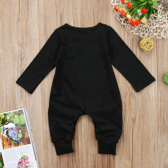 2017 Brand New Fashion Newborn Toddler Infant Baby Boys Romper Long Sleeve Jumpsuit Playsuit Little Boy Outfits Black Clothes