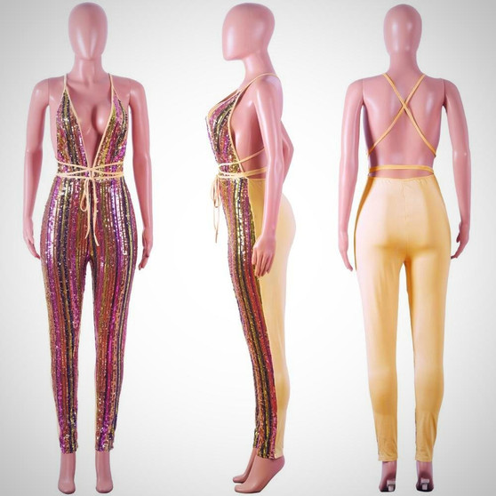 Shiny Sequined Party Jumpsuit