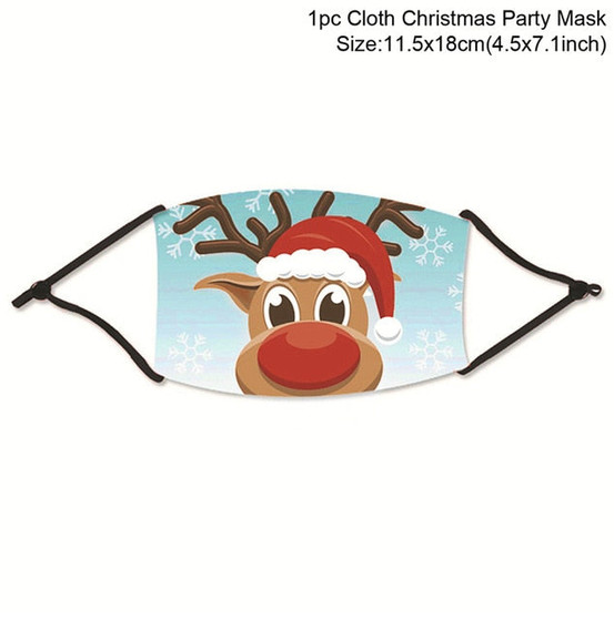 FENGRISE Christmas Mask Elk Merry Christmas Decorations For Home 2020 Christmas Ornament Xmas Navidad Gifts New Year 2021