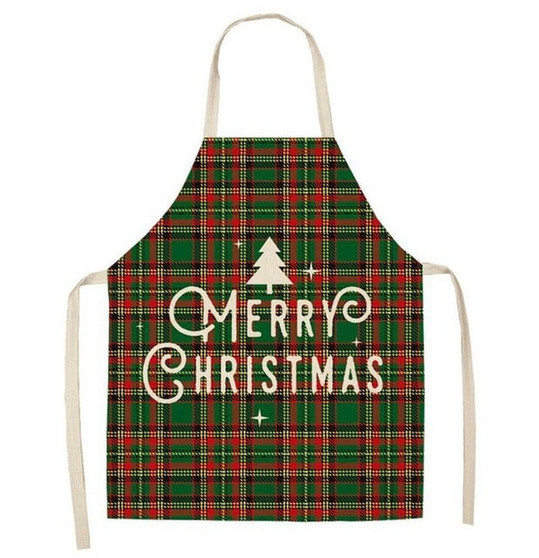 Christmas Cotton Linen Kitchen Aprons