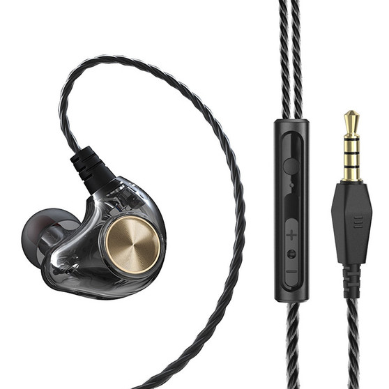 AZiMiYO HK1 Wired Headphones 3.5mm Hybrid HiFi DJ Earphone Stereo Music Deep Bass Noise Canceling earphone