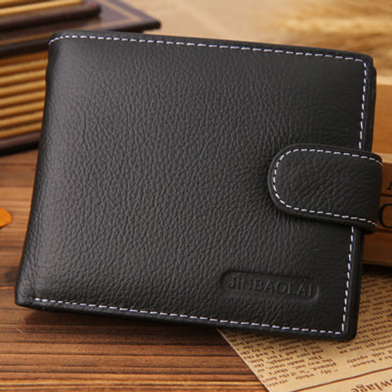 JINBAOLAI Men Wallets Genuine Leather Bifold Wallet Design Brand Casual Style Multifunction Male Card Holder With Coin Purse