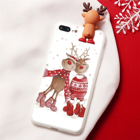 Christmas Cute Anime Deer Case For iPhone 11 12 Pro XS Max XR X SE 2 2020