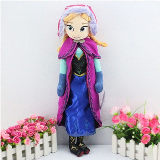 Disney Hot Cartoon Movies Frozen Plush Doll Toys 40cm 50cm Elsa Anna Princess Stuffed Brinquedos Doll Toys For Childrens Gifts