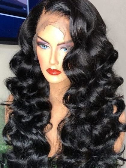 Foxwigs Lace Front Wigs Long Side Parting Loose Wave Hair Lace Front Wig/Free Shipping