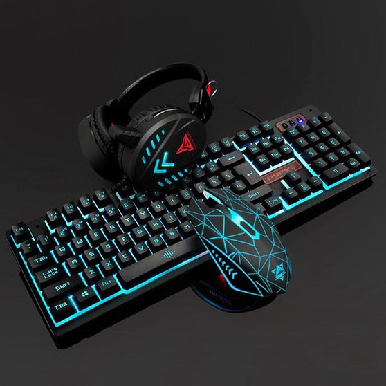 Mechanical Gaming Mouse Headset Keyboard Set