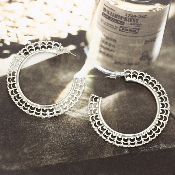 Hollow Out Hoop Earrings