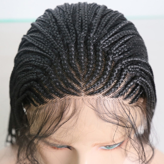 Charisma 13×4 Synthetic Lace Front Wigs Black Micro Box Braided Wigs For Black Women Crochet Braiding Hair Heat Resistant