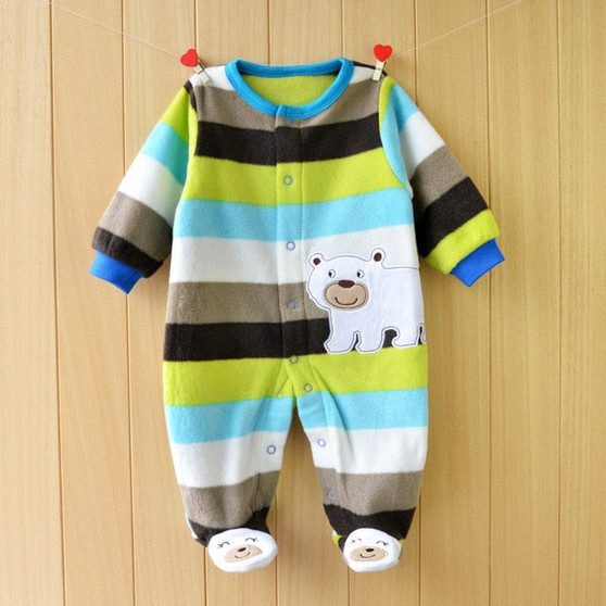 Multi-Color Polar Rompers with Footies