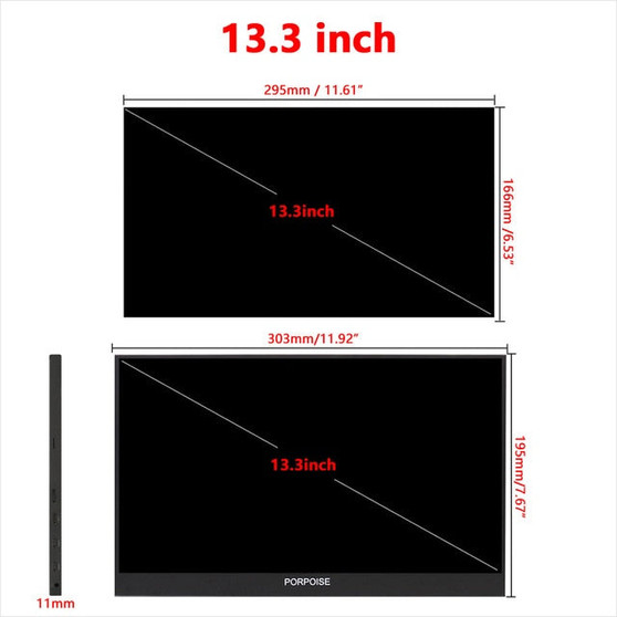 GAMING MONITOR - PORPOISE 17.3“  USB 3.1 Type-C screen portable monitor for Ps4 Switch Xbox Huawei  phone gaming monitor Laptop LCD display 15.6