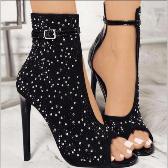 Crystal High Rhinestone Heels