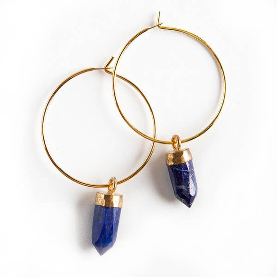 Bella Gemstone Earrings, Lapis Lazuli