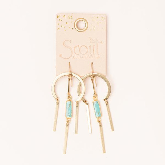 Dreamcatcher Earring Turquoise Gold