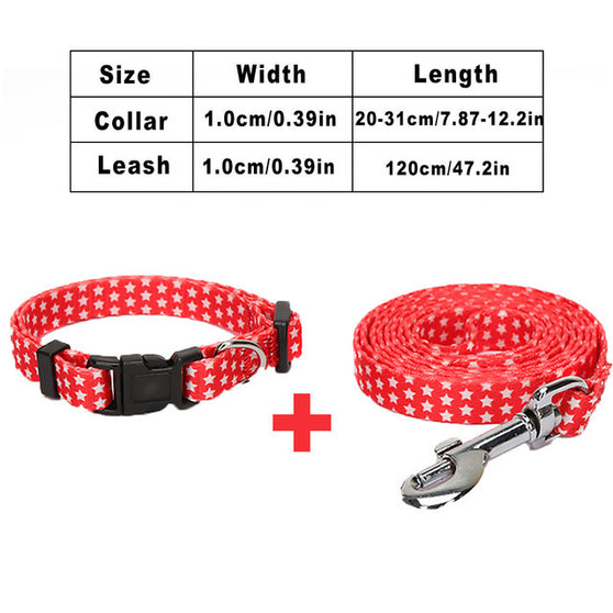 Small Dog Nylon Leash & Collar Set