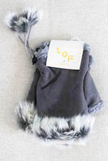 357 Grey -  Fingerless Fur Glove